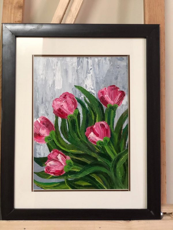 Red Flowers Canvas Painting