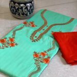 Green Cotton Traditional Kadai Suit