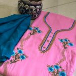 Pink Cotton Traditional Kadai Suit